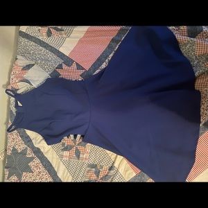 Short blue homecoming style dress, size 3, a little bit of skin on the sides